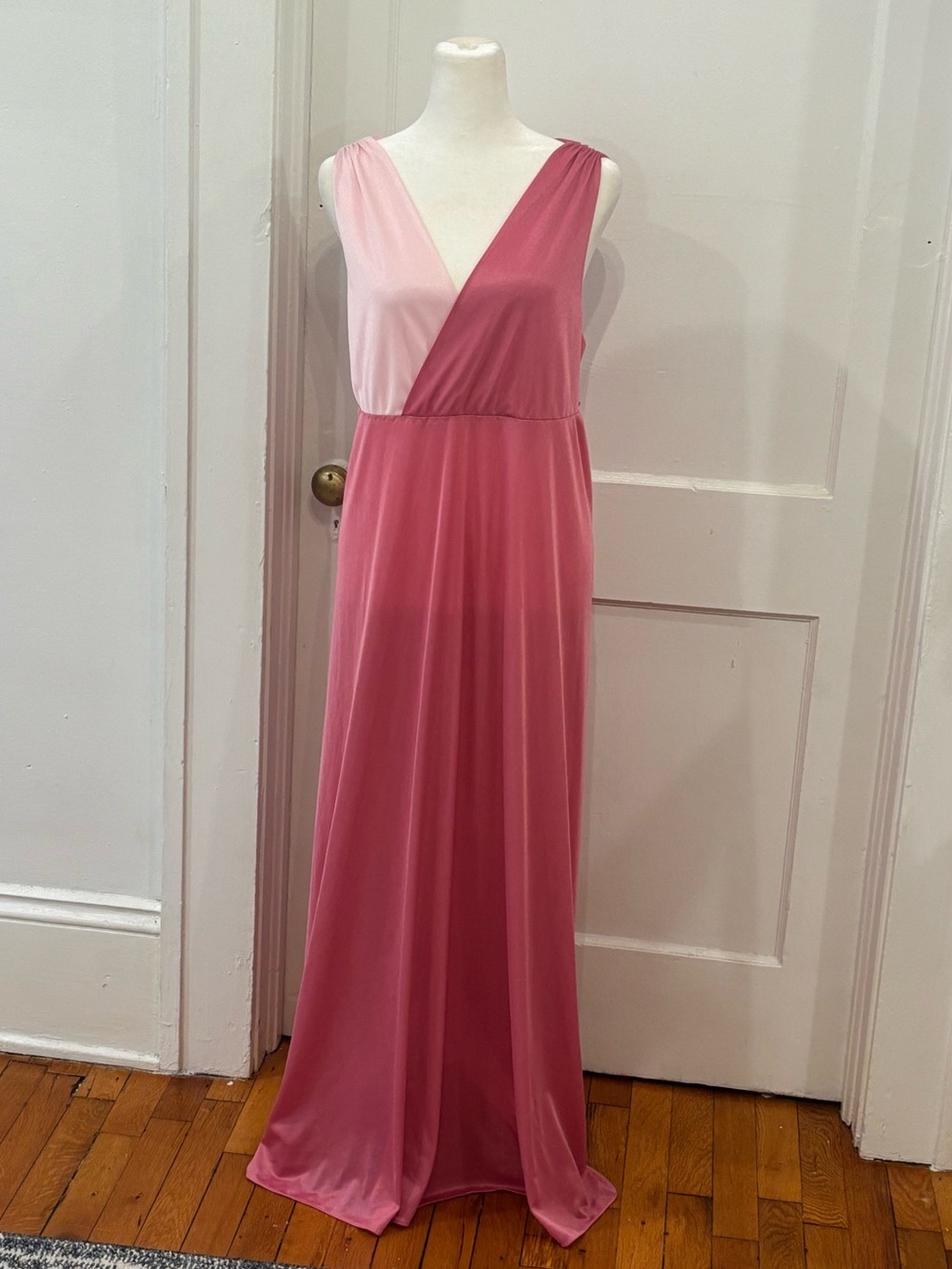 VTG Pink Goddess Colorblock Nightgown